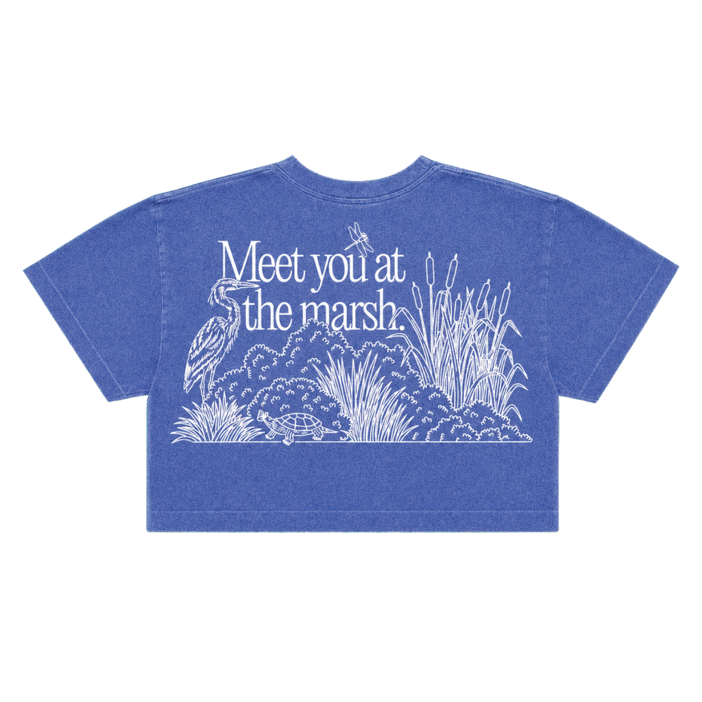 Preorder: Adult Meet You at the Marsh Crop, Cornflower Blue
