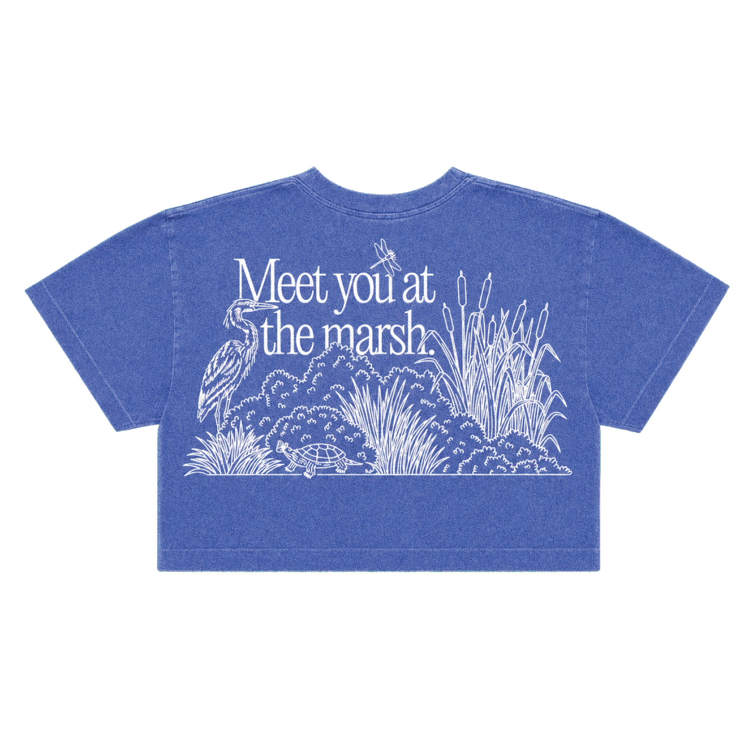 Preorder: Adult Meet You at the Marsh Crop, Cornflower Blue