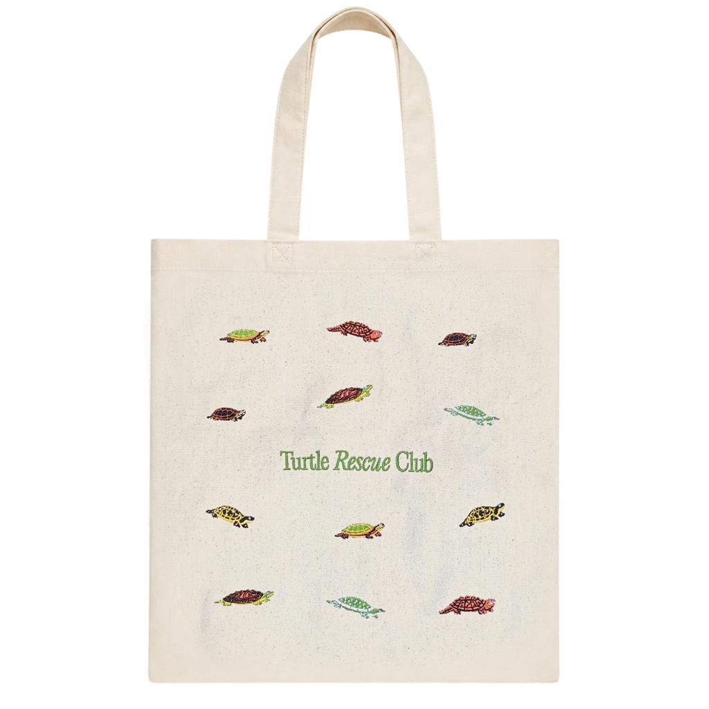 Embroidered Turtle Rescue Club Tote